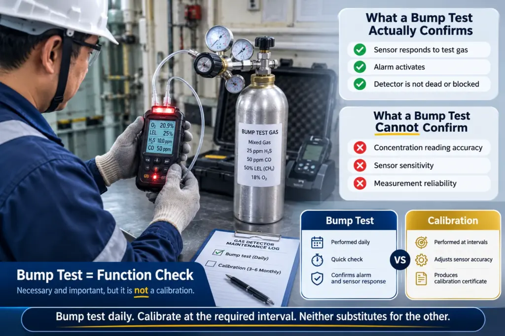 What a Bump Test Actually Confirms and What It Cannot